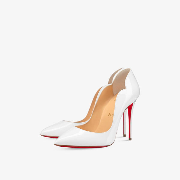 Hot Chick 100 лакированных кортов Christian Louboutin, цвет bianco — фото 3