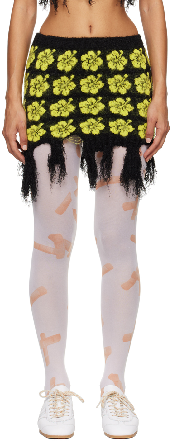 

Мини-юбка с цветочным принтом черного цвета и гангуро Ashley Williams