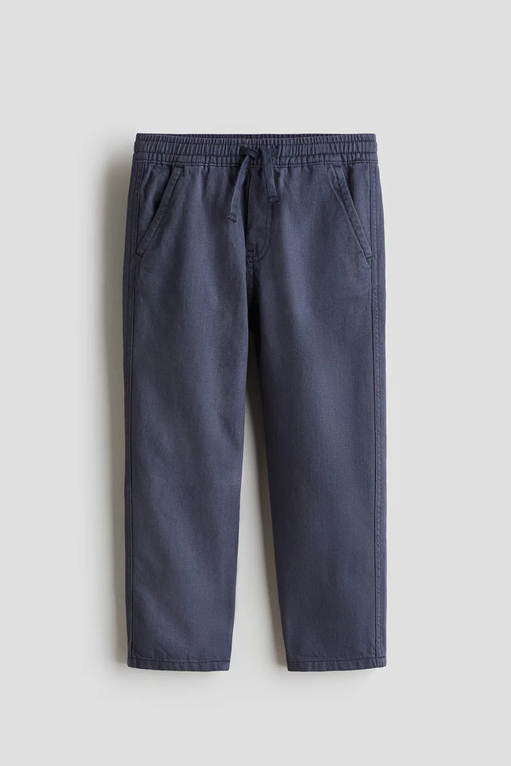 Брюки из хлопчатобумажной саржи H&M, Dunkles Mattblau
