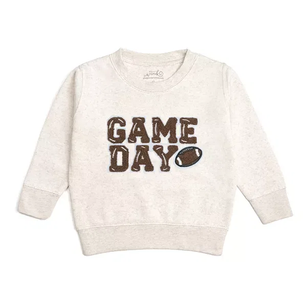 Детская толстовка для мальчиков с патчем Game Day Patch Sweet Wink, Natural Heather