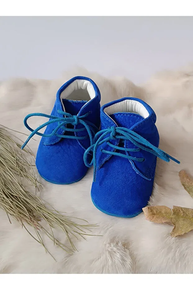 Детские пинетки для новорожденных кожаные Saks blue Hodore, Saks Blue