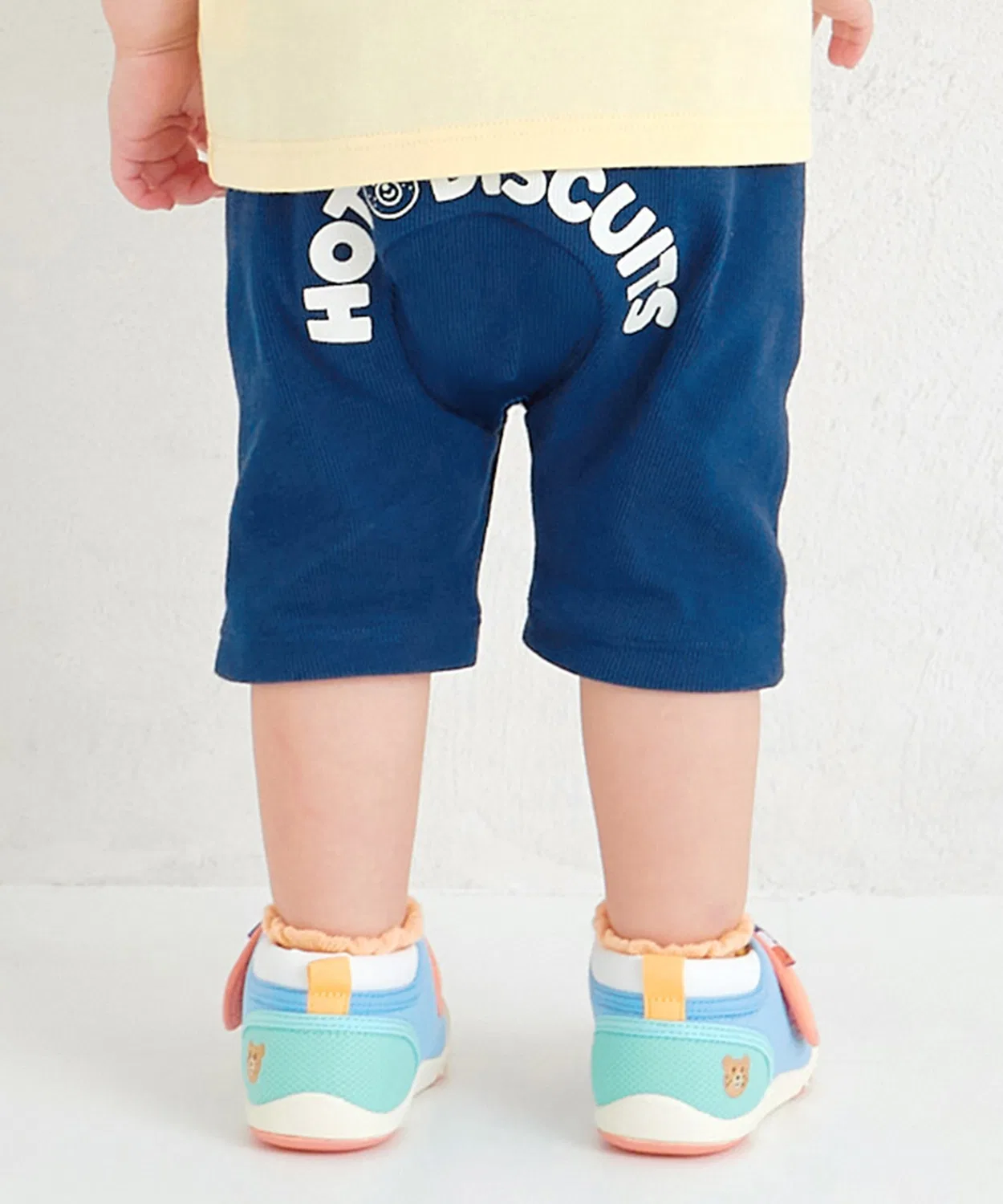 Детские шорты-капри с логотипом Arch Logo Series HOT BISCUITS, Navy