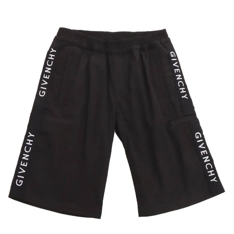 Шорты бермуды с логотипом Kids Logo-Tape Givenchy, Black