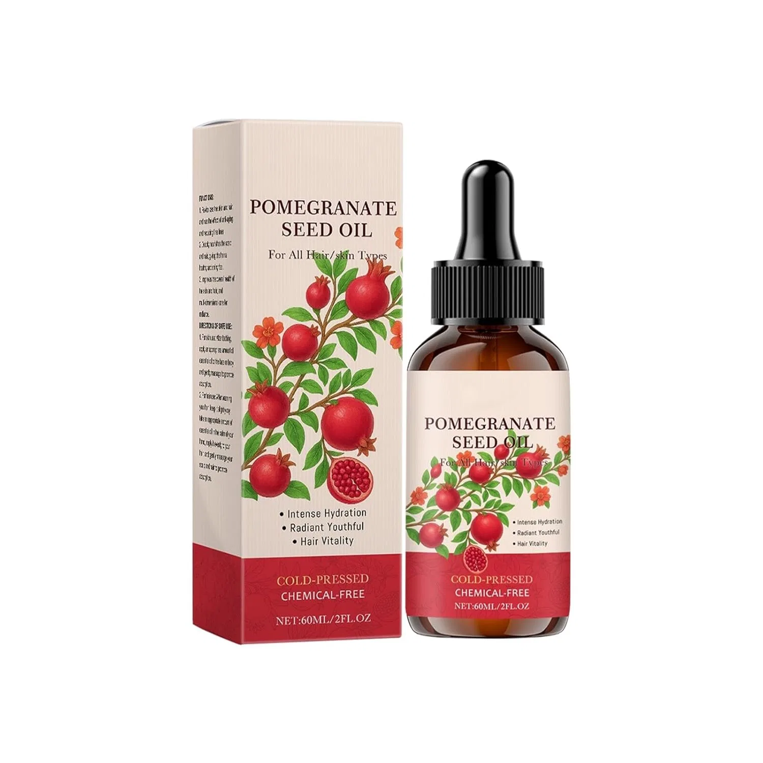 Масло для кожи и волос, Pomegranate Seed Oil, 2 шт, 60 мл Generisch