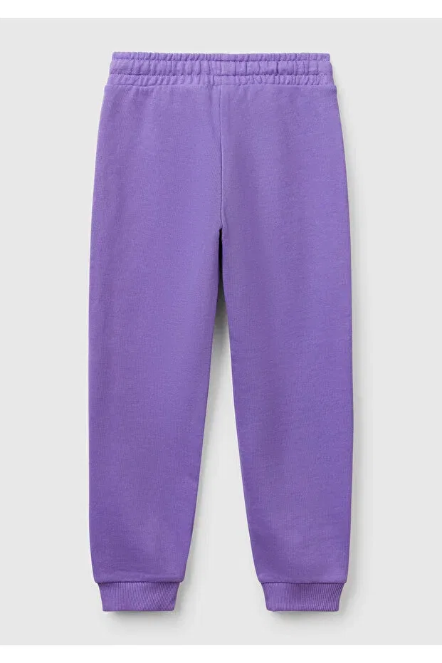 Детские спортивные штаны для девочек с принтом United Colors Of Benetton, Purple — фото 2