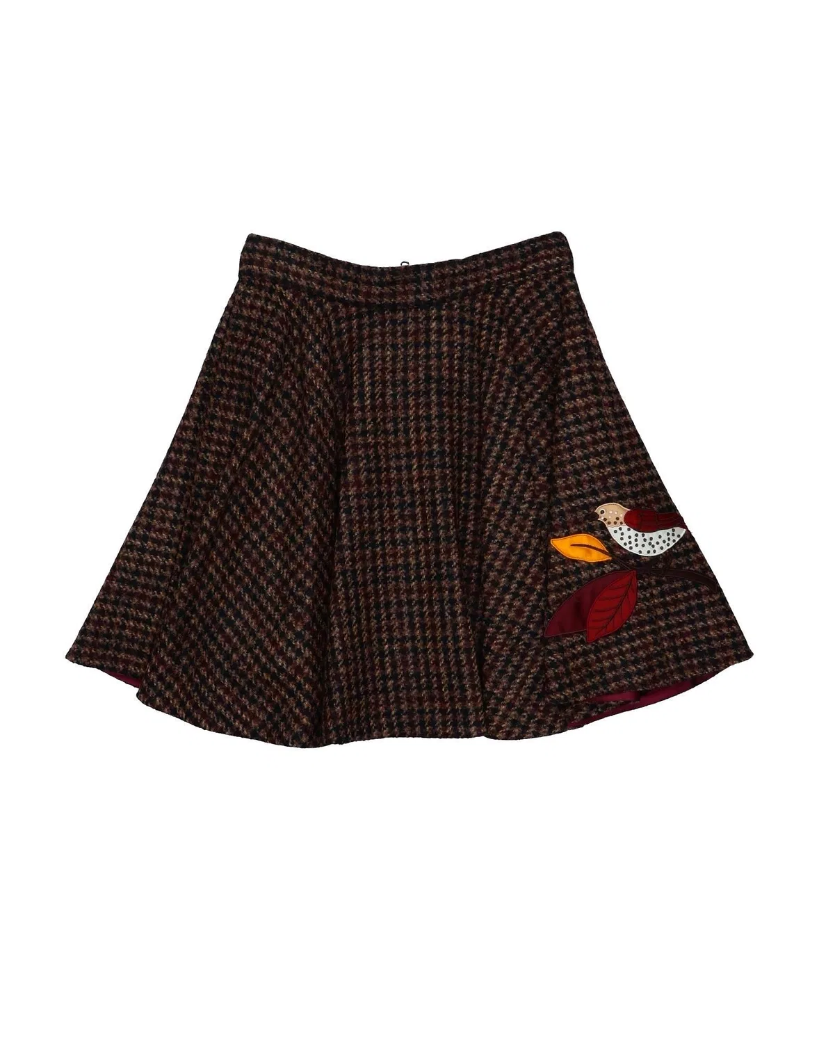 Детская юбка для девочек из шерсти с принтом Dolce&Gabbana, коричневый