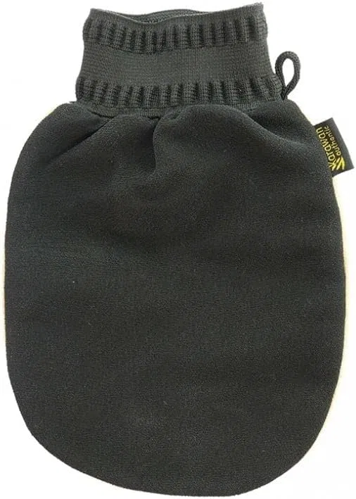 Мочалка для пилинга средней жесткости, Karawan, 16x22.5 см, Black with Beige