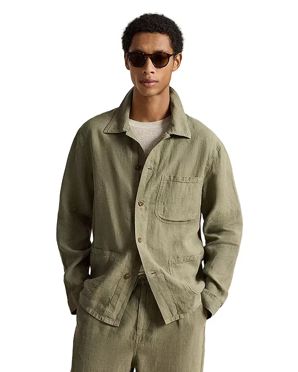 Мужская куртка льняная Polo Ralph Lauren, зеленый