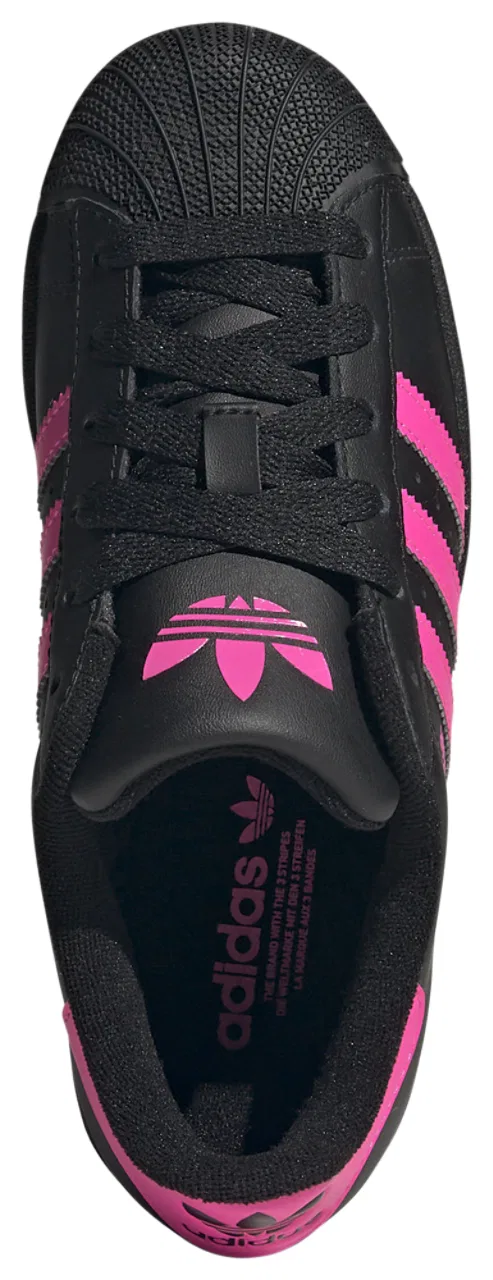 Кроссовки для девочек Superstar II Adidas, черный/розовый — фото 4