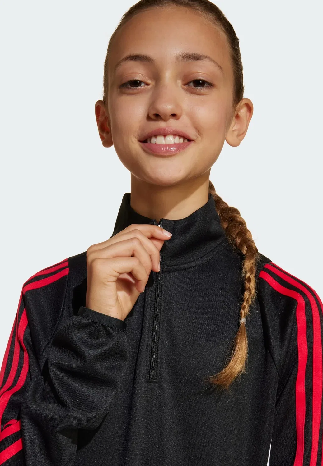 Детская футболка Tiro 24 с длинными рукавами Adidas Performance, Black/Pure Ruby — фото 3