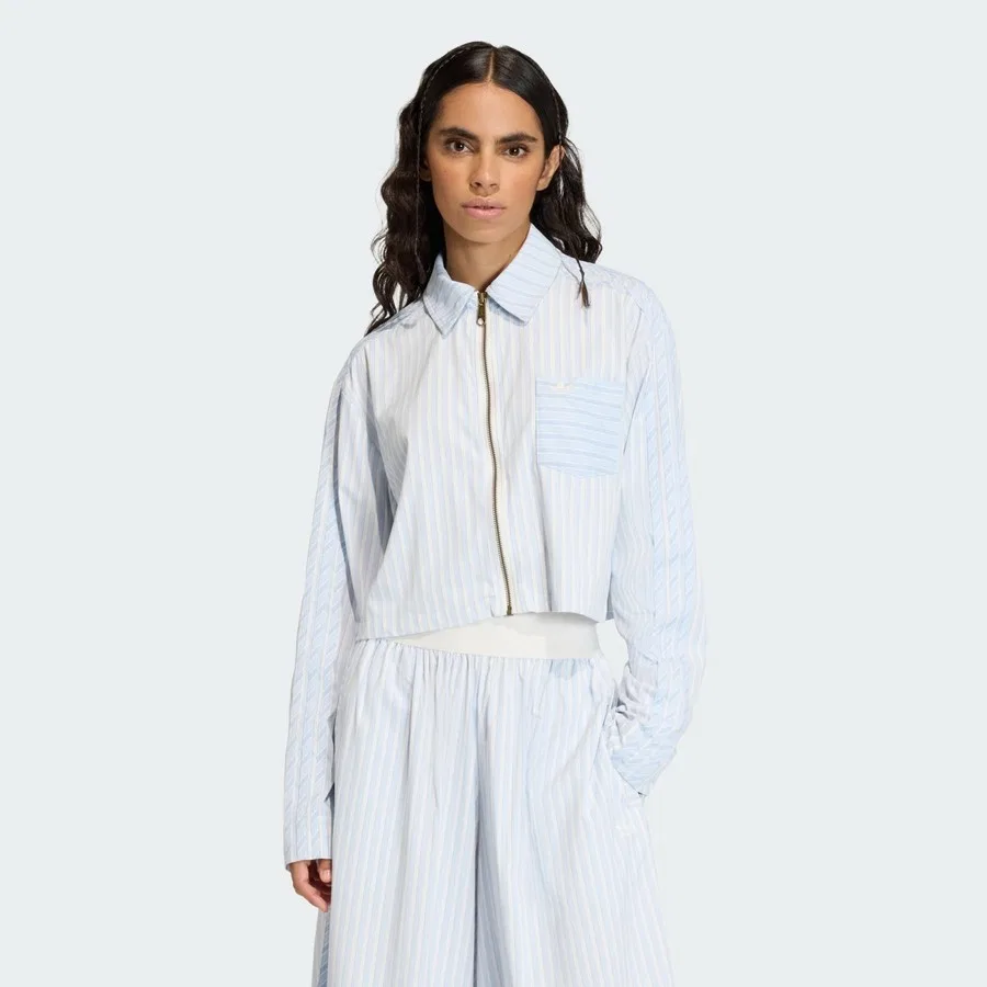 Рубашка поло с длинным рукавом Poplin Shirt adidas, Синий