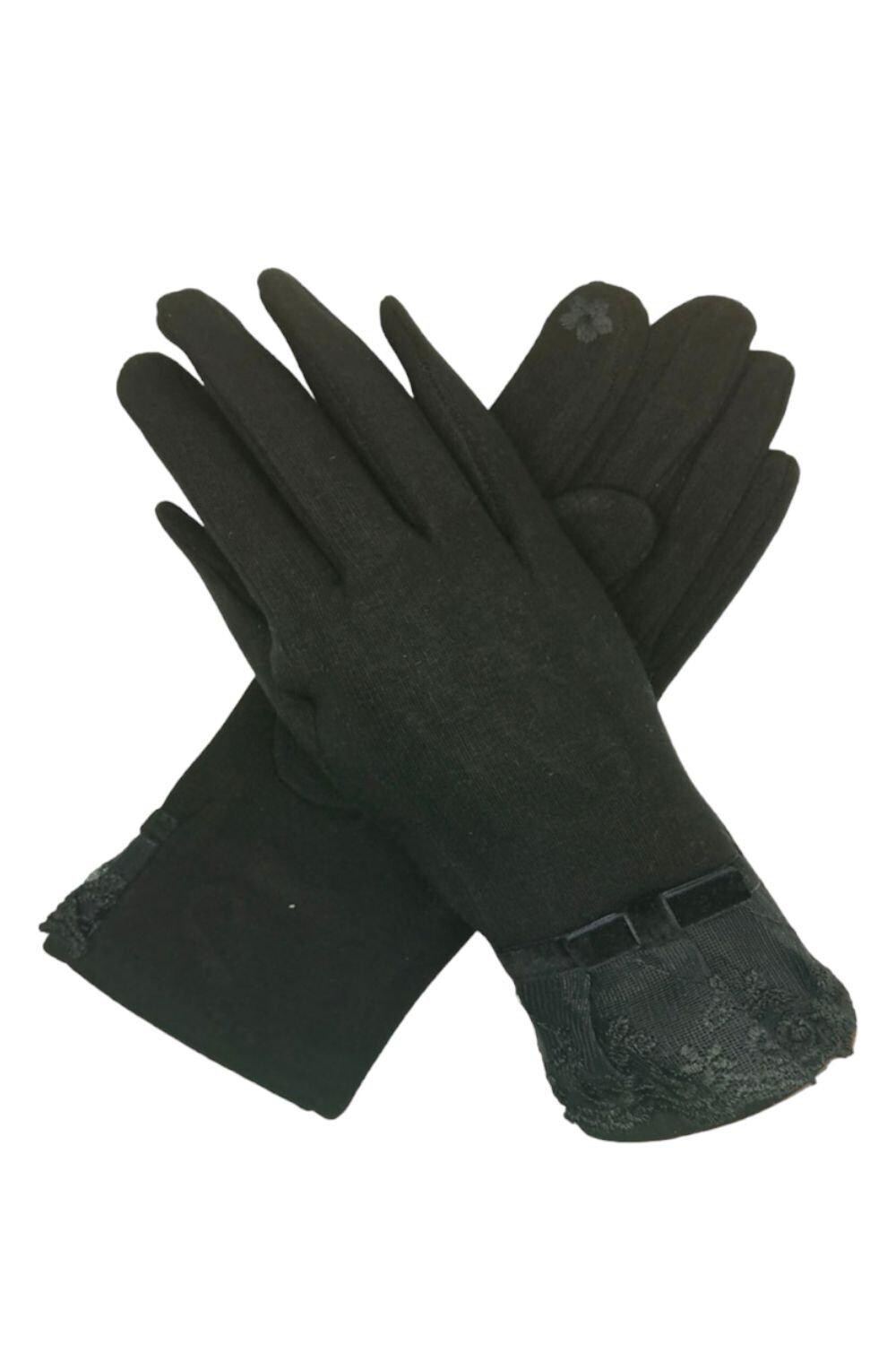 

Перчатка с кружевной отделкой LL Accessories, черный