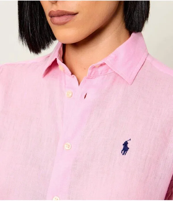Женская рубашка из льна Mlanie Polo Ralph Lauren, Rosa — фото 4