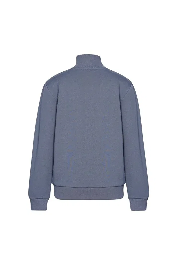 Детские свитшот на молнии для девочек с длинным рукавом Hummel, Blue — фото 3