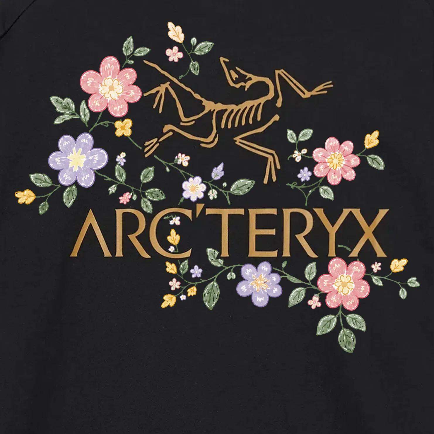 Футболка унисекс с круглым вырезом, прямой крой, Arcteryx, Black — фото 3