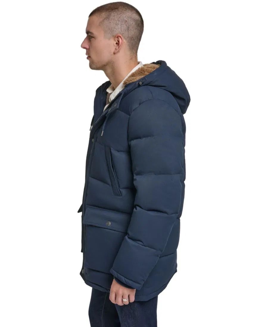 Мужская куртка-парка с утеплителем, классический крой Levi's, Navy — фото 3