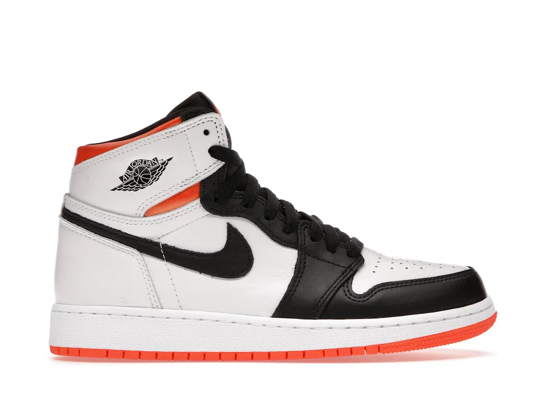 Детские кроссовки Lifestyle с высоким силуэтом Jordan 1 High OG Electro Orange Jordan, White Electro Orange Black