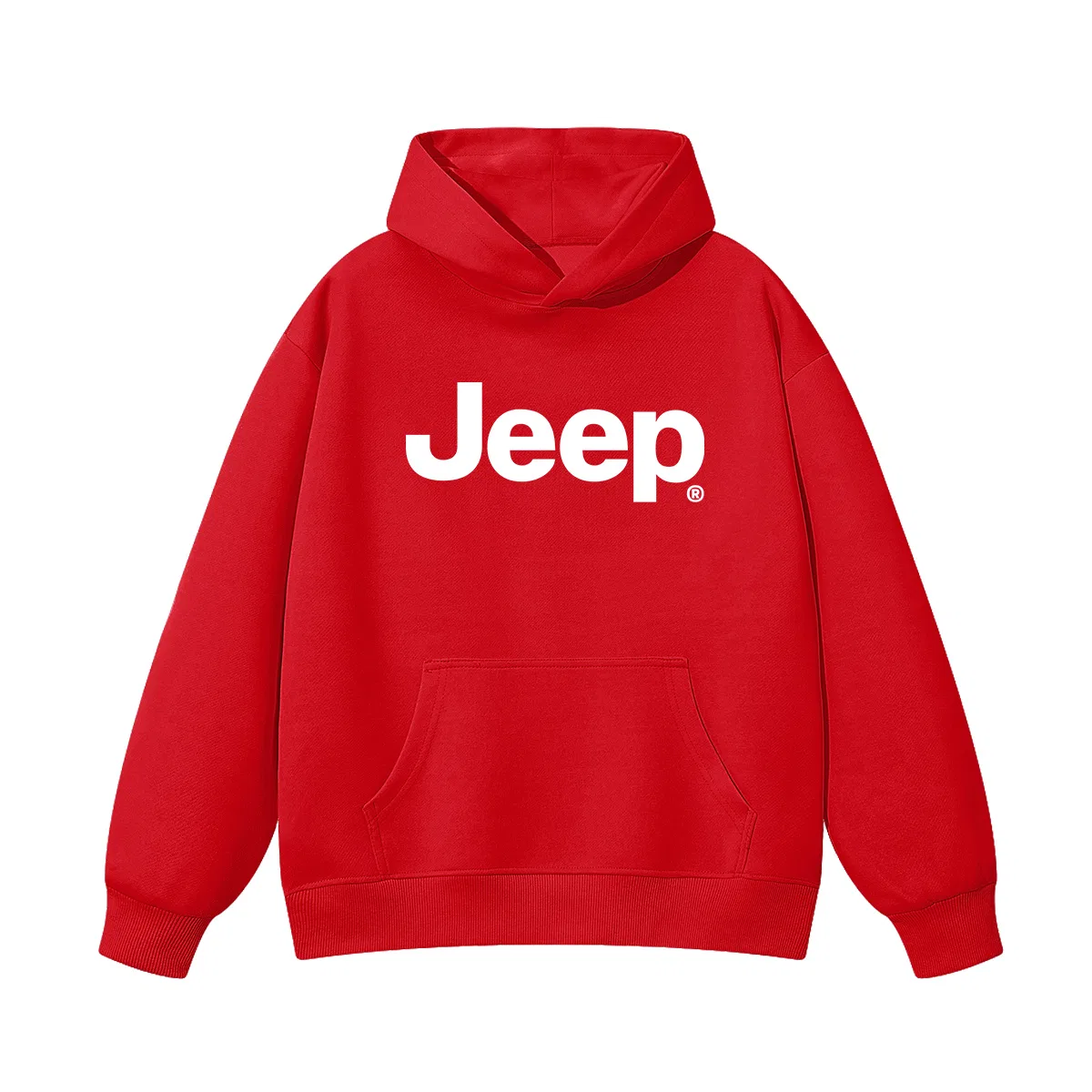 Детский свитшот с капюшоном на флисе Jeep, New Year Red Fleece-Lined