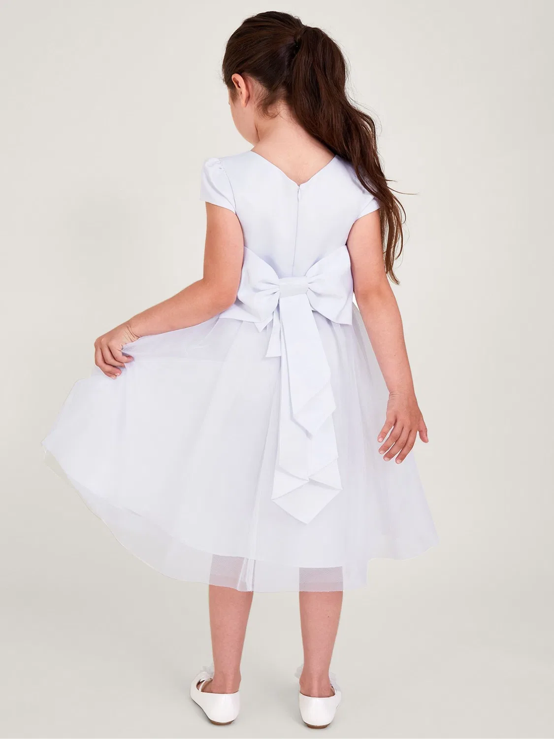 Платье с бантом, модель Bridesmaid Monsoon, кремовый — фото 2