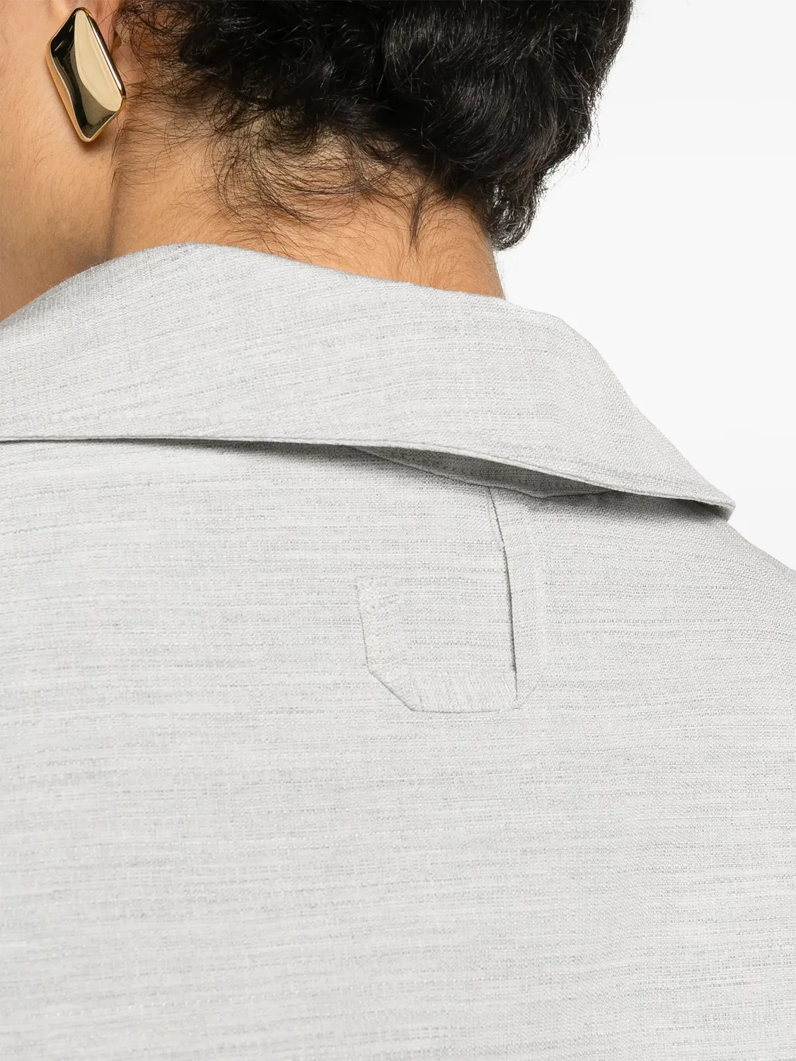 Ассиметричная рубашка Pablo Jacquemus, серый — фото 4