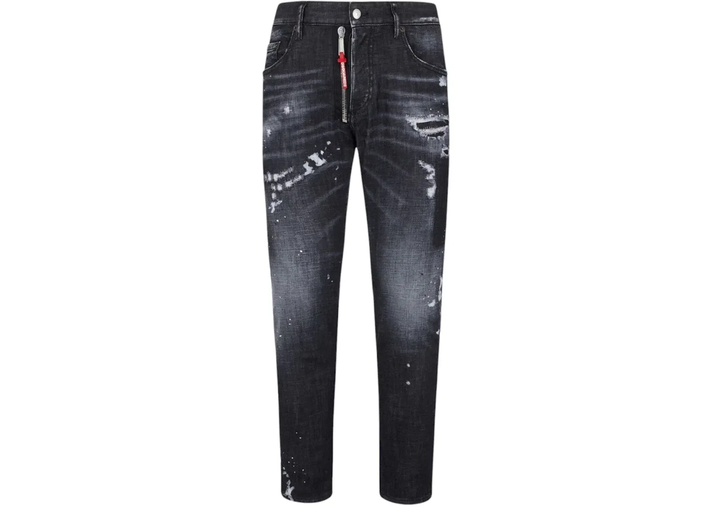 Мужские джинсы с потертостями и принтом Skater Jean Dsquared2, Black