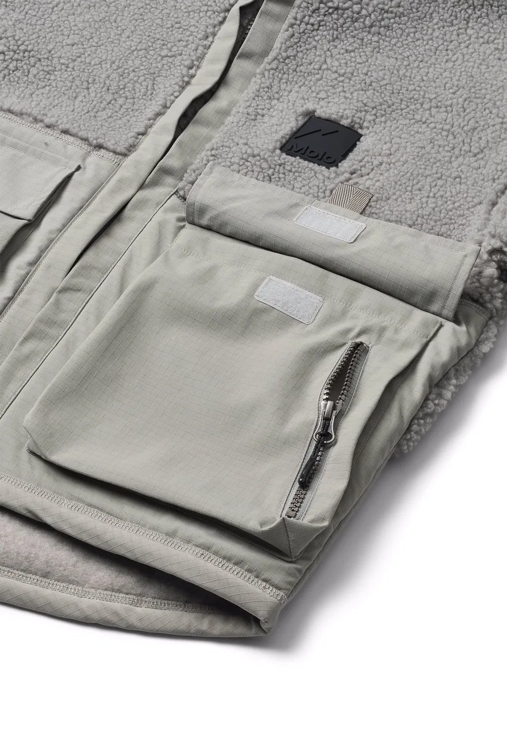 Ута - флисовая куртка Molo, Grey Melange — фото 4