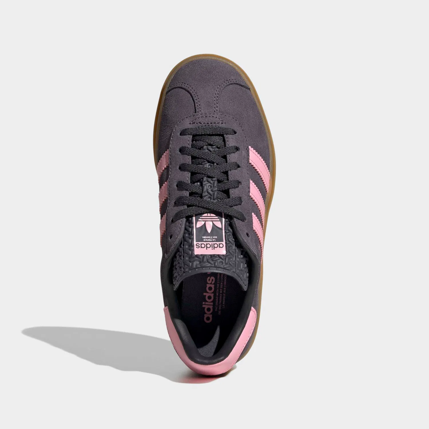 Детские кроссовки на платформе Gazelle Bold Adidas Originals, Aurora Onix/Bliss Pink/Carbon — фото 4