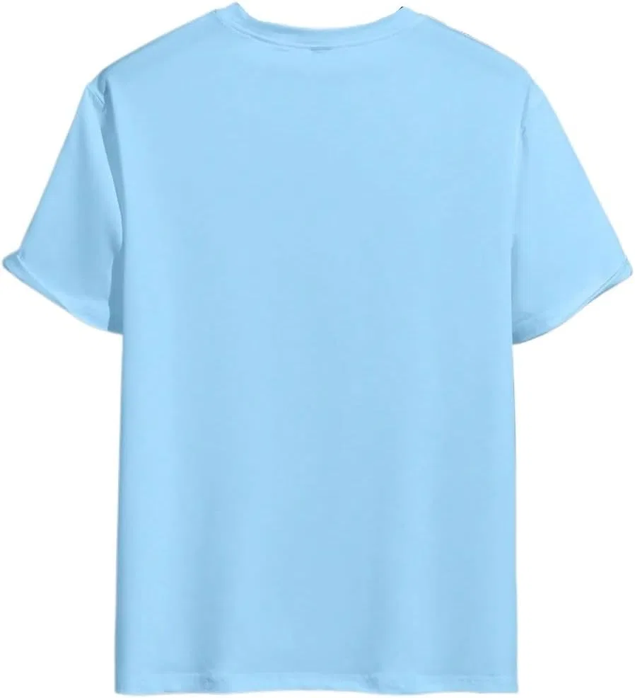Мужская облегающая футболка с патчем Round Neck, Blue