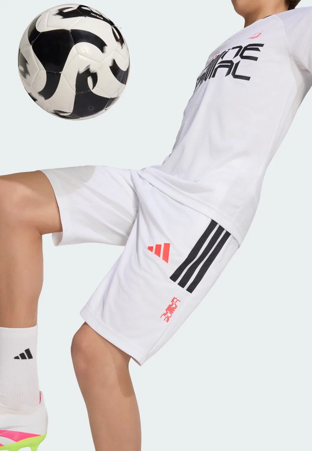 Спортивные брюки Adidas Performance Regular Workout Pants Lamine Yamal белого цвета — фото 4