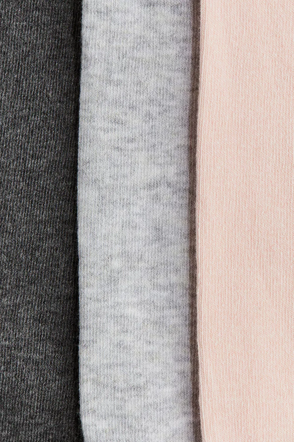 Набор из 3 тонких вязаных колготок H&M, Graumeliert/Rosa — фото 2
