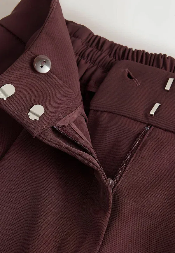 Брюки из полиэстера Tall fit - elastic wide leg Next, Burgundy Red, красный/бордовый — фото 3