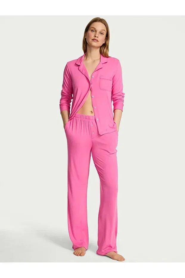 Женский комплект пижам из рибаны с длинным рукавом Victoria'S Secret, Rose Garden