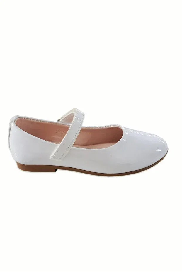 Детские балетки для девочек из искусственной кожи Welissa, White — фото 2