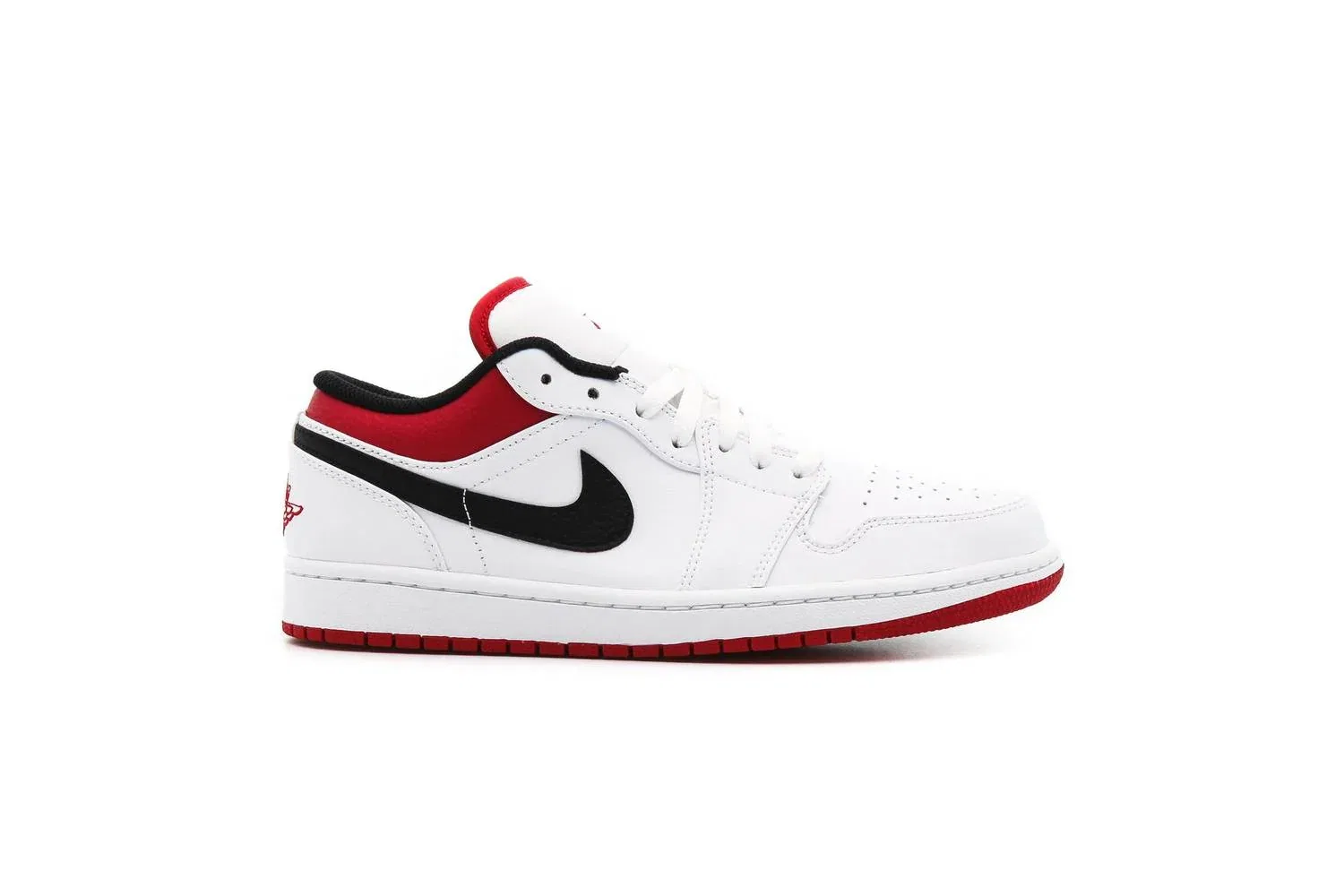 Детские кроссовки Air Jordan 1 Low, White/Gym Red-Black — фото 2