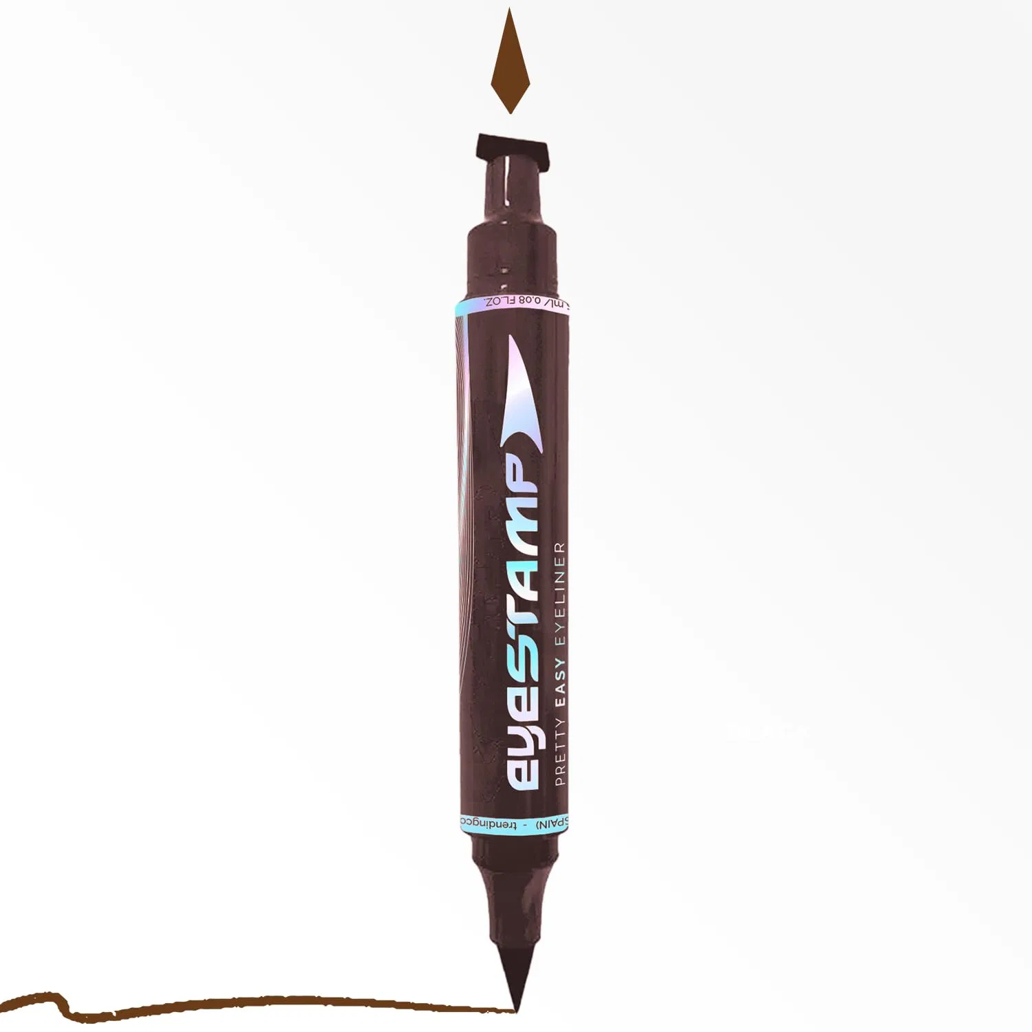 Подводка для глаз TRENDING PRO Eyestamp Brown, коричневая, 2-в-1