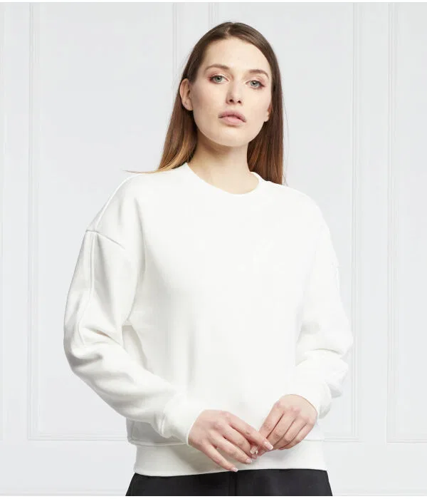 Женский пуловер с круглым вырезом Calvin Klein, белый — фото 3