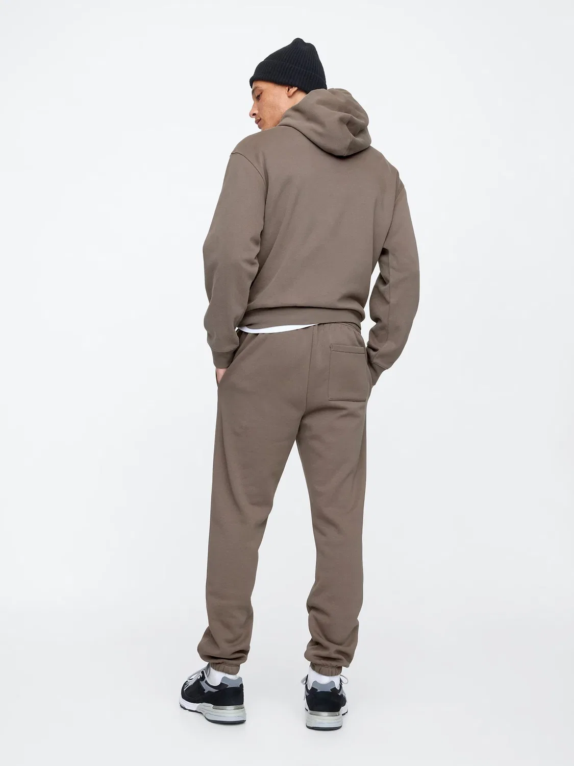 Джоггеры на завязках Relaxed Logo Gap, коричневый — фото 2