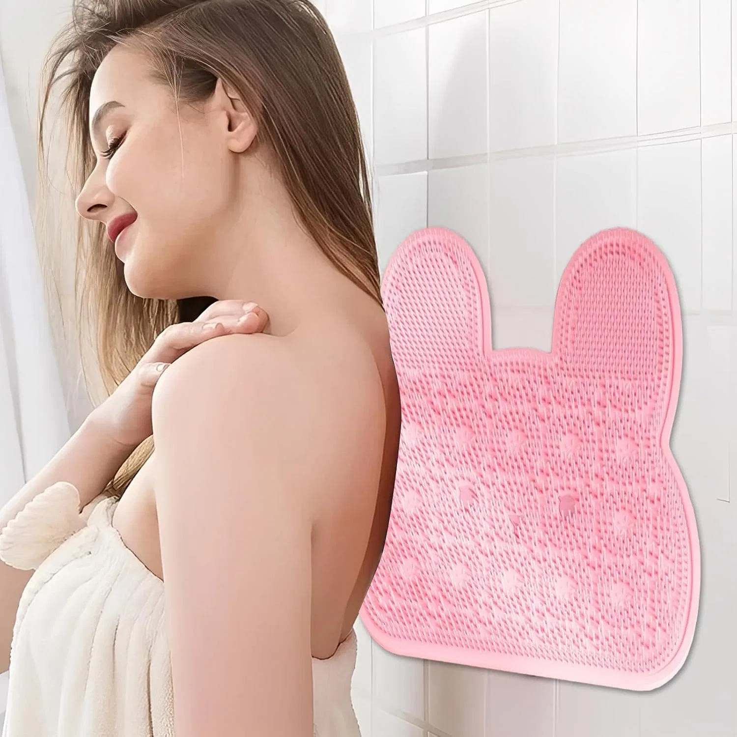 Силиконовая щетка для тела Body Brush для спины и ног, Generisch, Розовый — фото 2