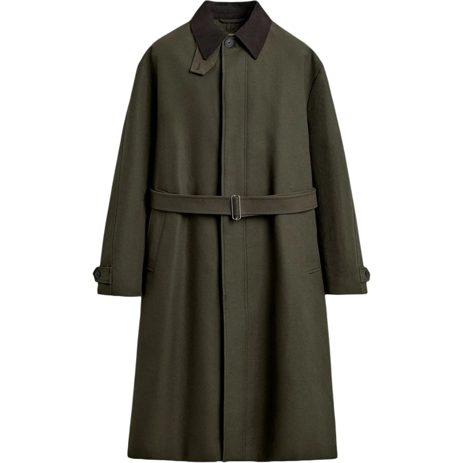 Женское пальто-тренч с лацканами Dark Green ZARA, Dark Green