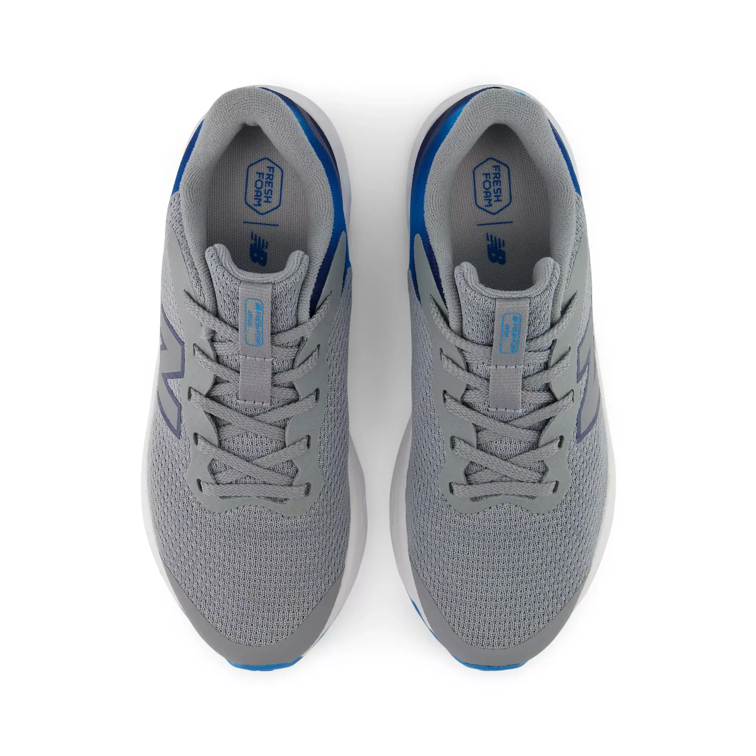 Детские кроссовки для мальчиков с дышащим верхом Fresh Foam Arishi v4 Lace New Balance, Slate Grey With Altitude And Nb Navy — фото 4