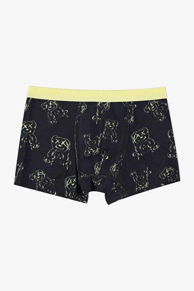Детский комплект боксеров для мальчиков с принтом Boy'S black teddy bear patterned athlete boxer set Koza Iç Giyim, 3400-30 — фото 4