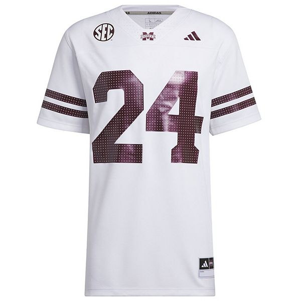 Мужская белая футболка Mississippi State Bulldogs White Out Adidas — фото 4