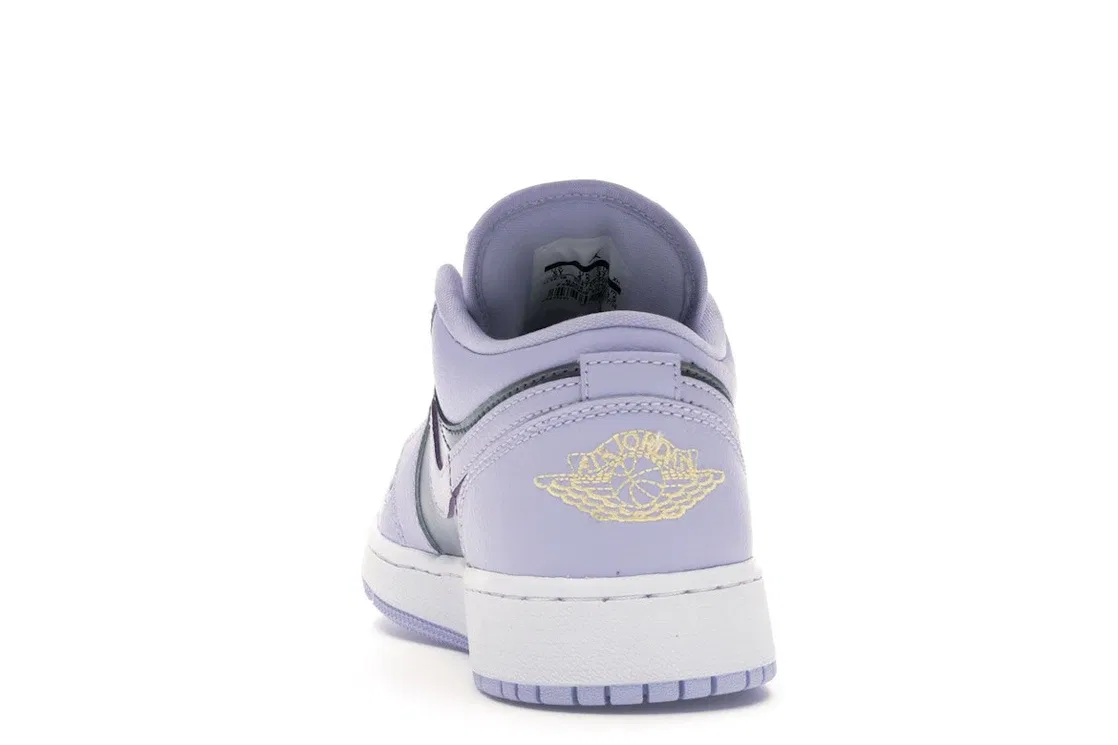 Детские кроссовки Lifestyle с принтом Jordan 1 Low Jordan Oxygen Purple / Oxygen Purple-Monsoon Blue-Melon Tint-White — фото 4