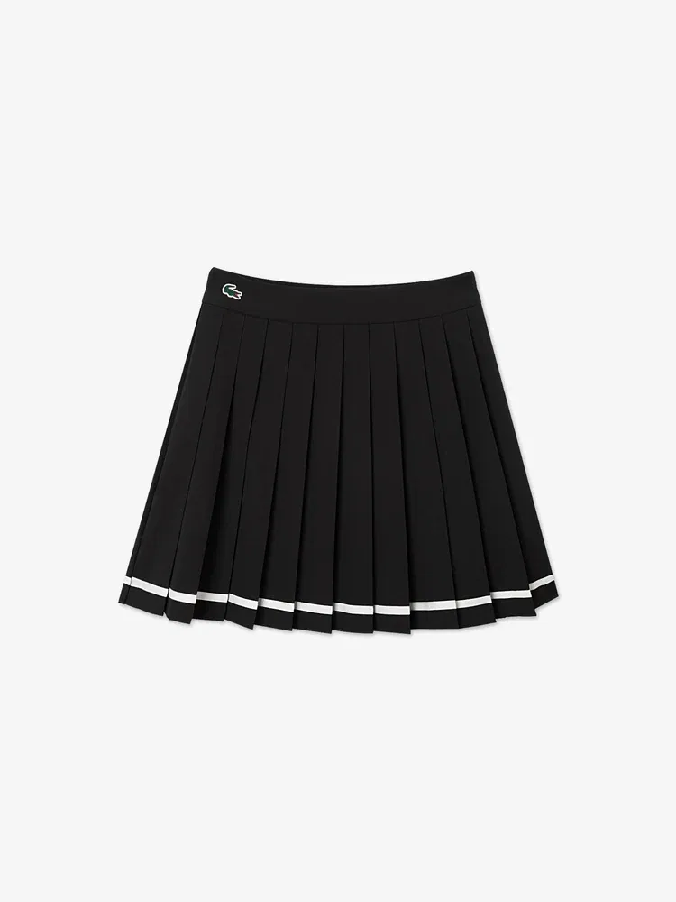 Юбка мини теннисная LACOSTE Black с типингом