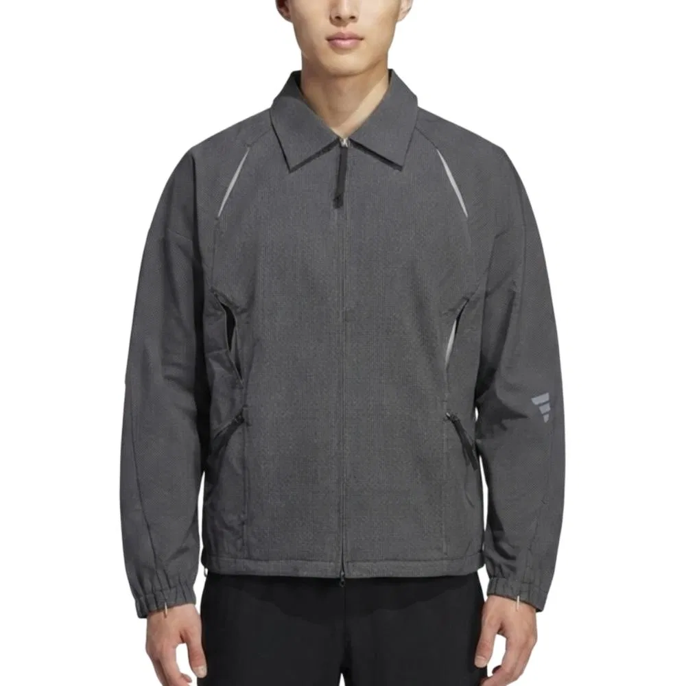 Мужская куртка с лацканами FOS Jackets Adidas, Heather Gray