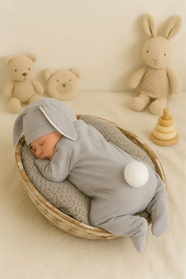 Детский комбинезон для новорожденных с принтом Minytrendy, Gray1 — фото 3