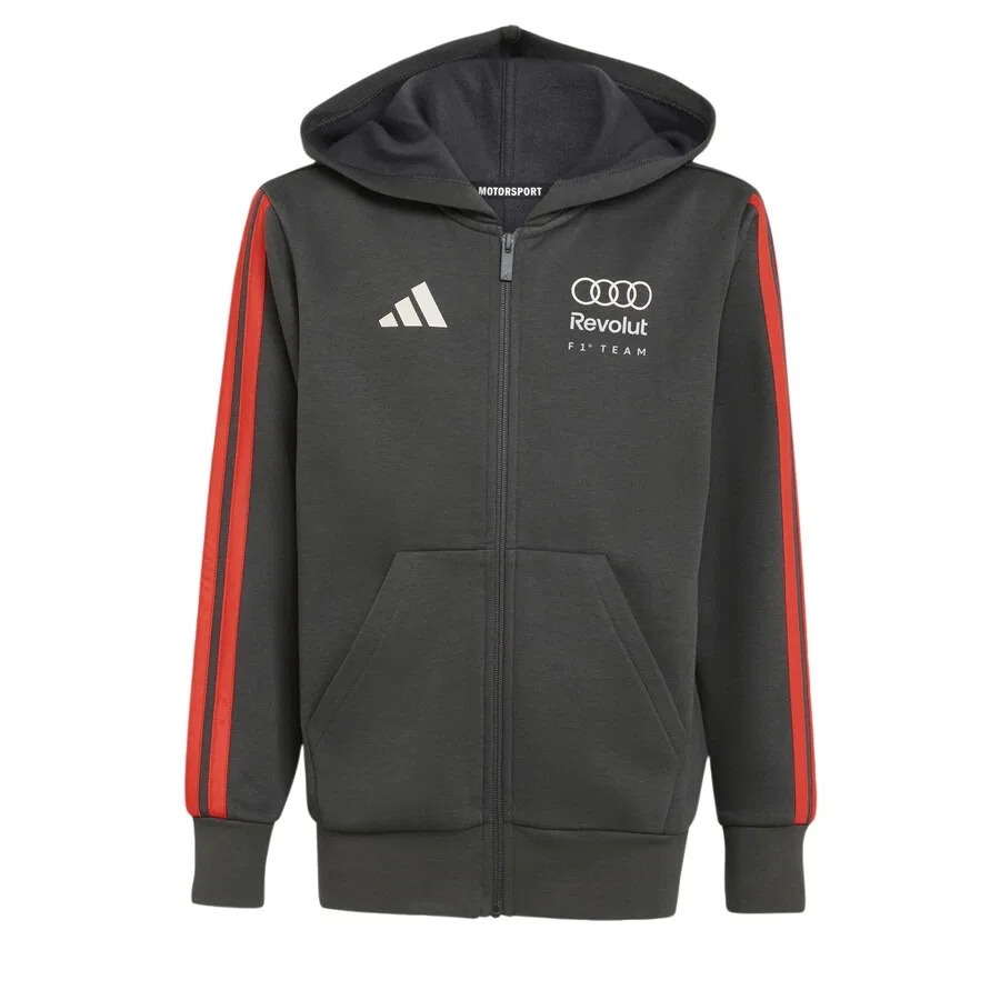 Спортивная толстовка на молнии ADIDAS PERFORMANCE 'Audi Formula One Team DNA' черного цвета