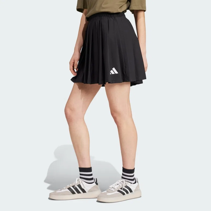 Юбка с плиссе из переработанного полиэстера adidas Sportswear Tiro, Черный