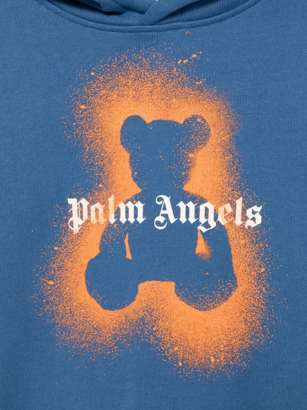 Худи с логотипом и принтом Тедди Palm Angels Kids, синий — фото 3