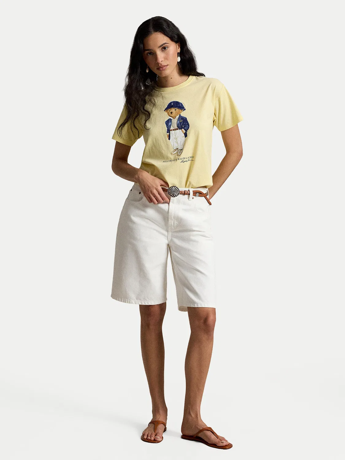 Женская футболка стандартного кроя Polo Ralph Lauren, светло-желтый — фото 2
